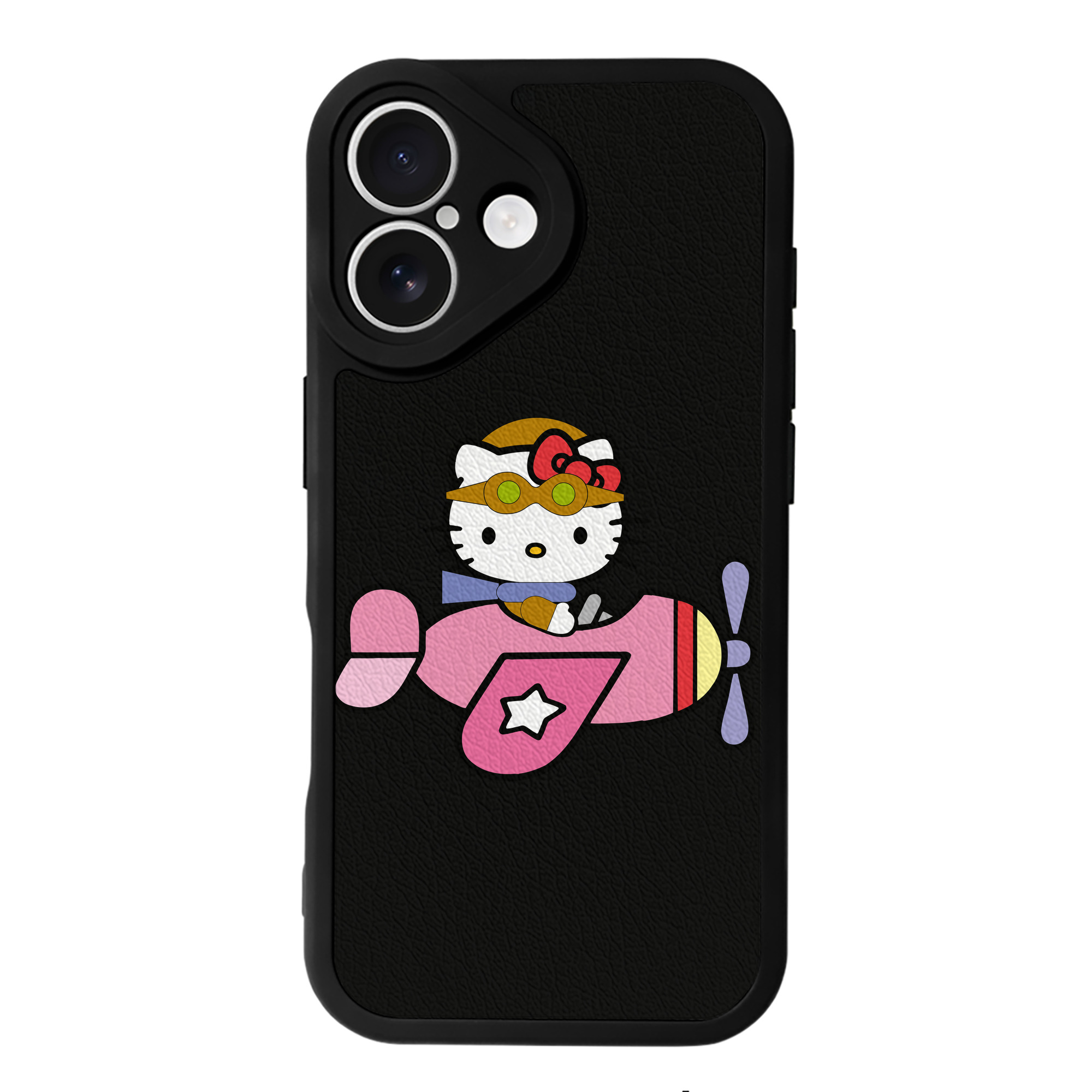 （画像用） Hello Kitty ハローキティ 【iPhone 16シリーズ対応】シリコンスマホケース（レザー調） 材質：シリコン